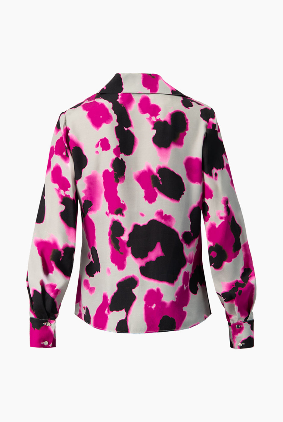 Blusa multicolor con escote en V y estampado abstracto