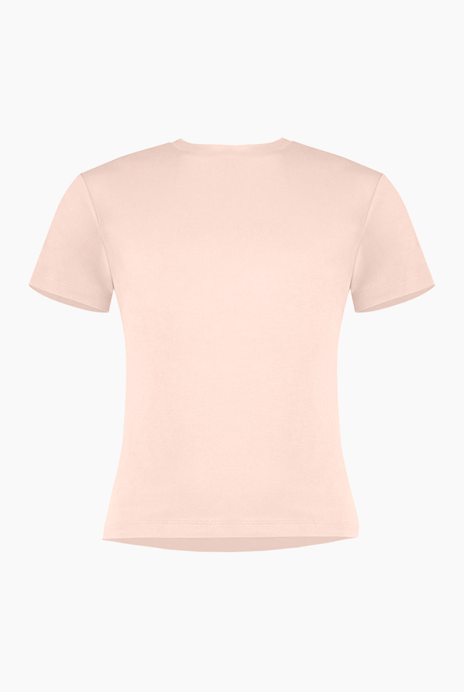 Playera básica lisa de manga corta en color palo de rosa
