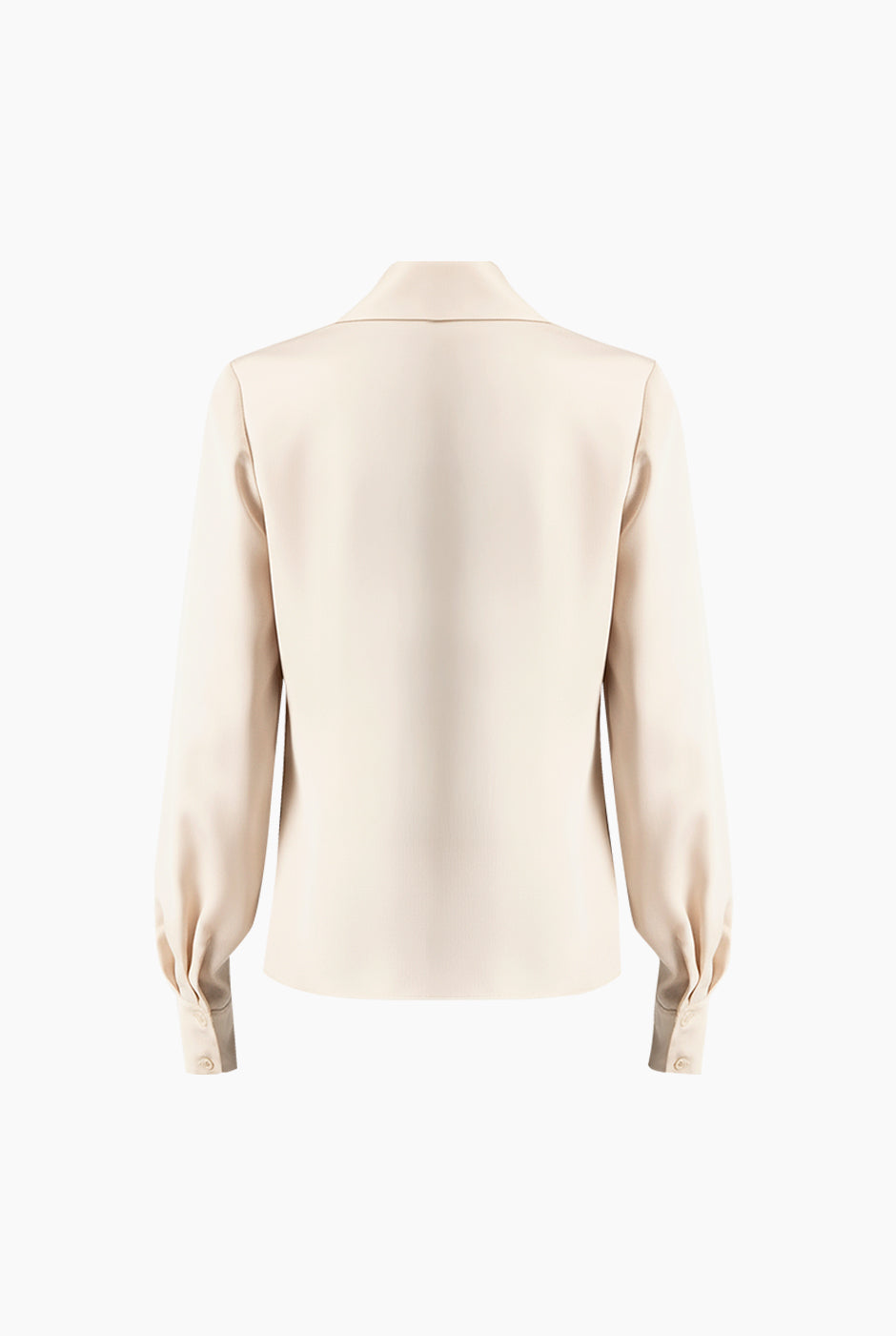 Blusa camisera marfil formal de manga larga