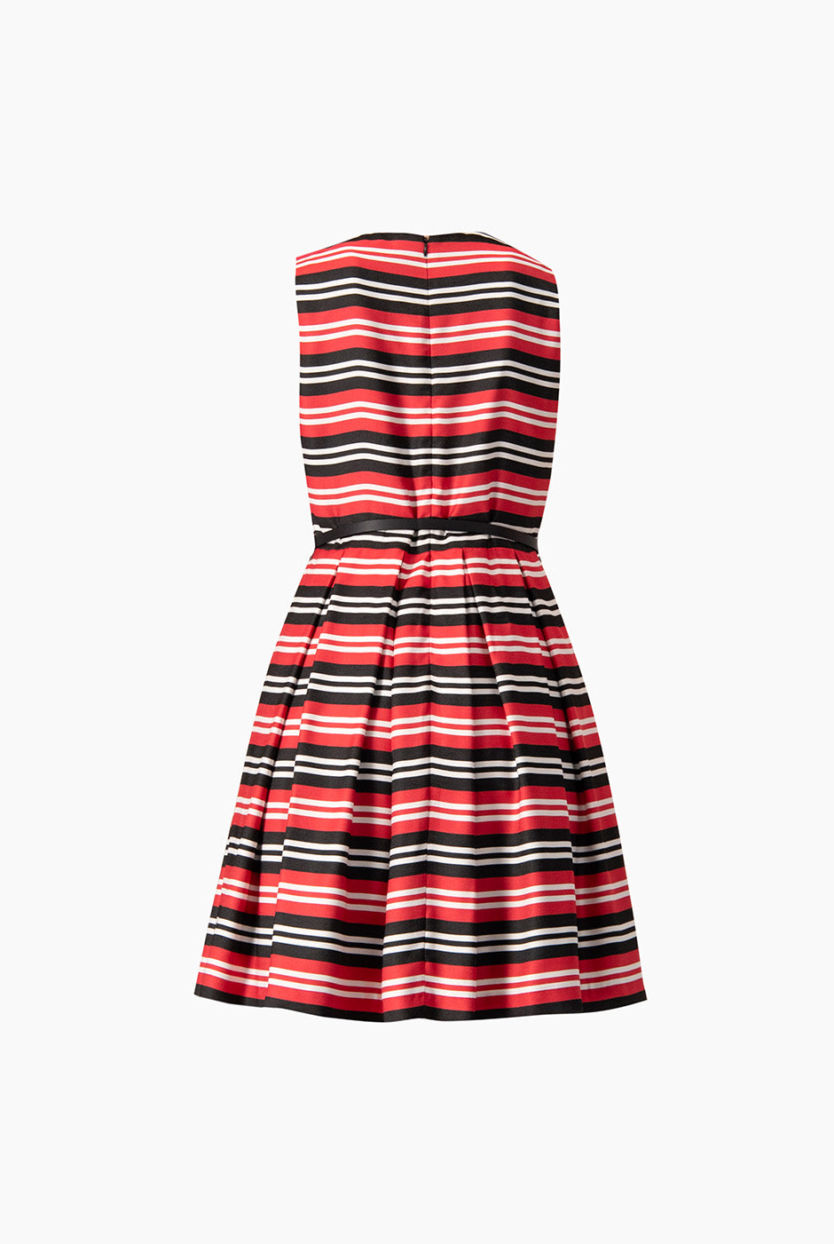 Vestido midi de rayas sin mangas, multicolor