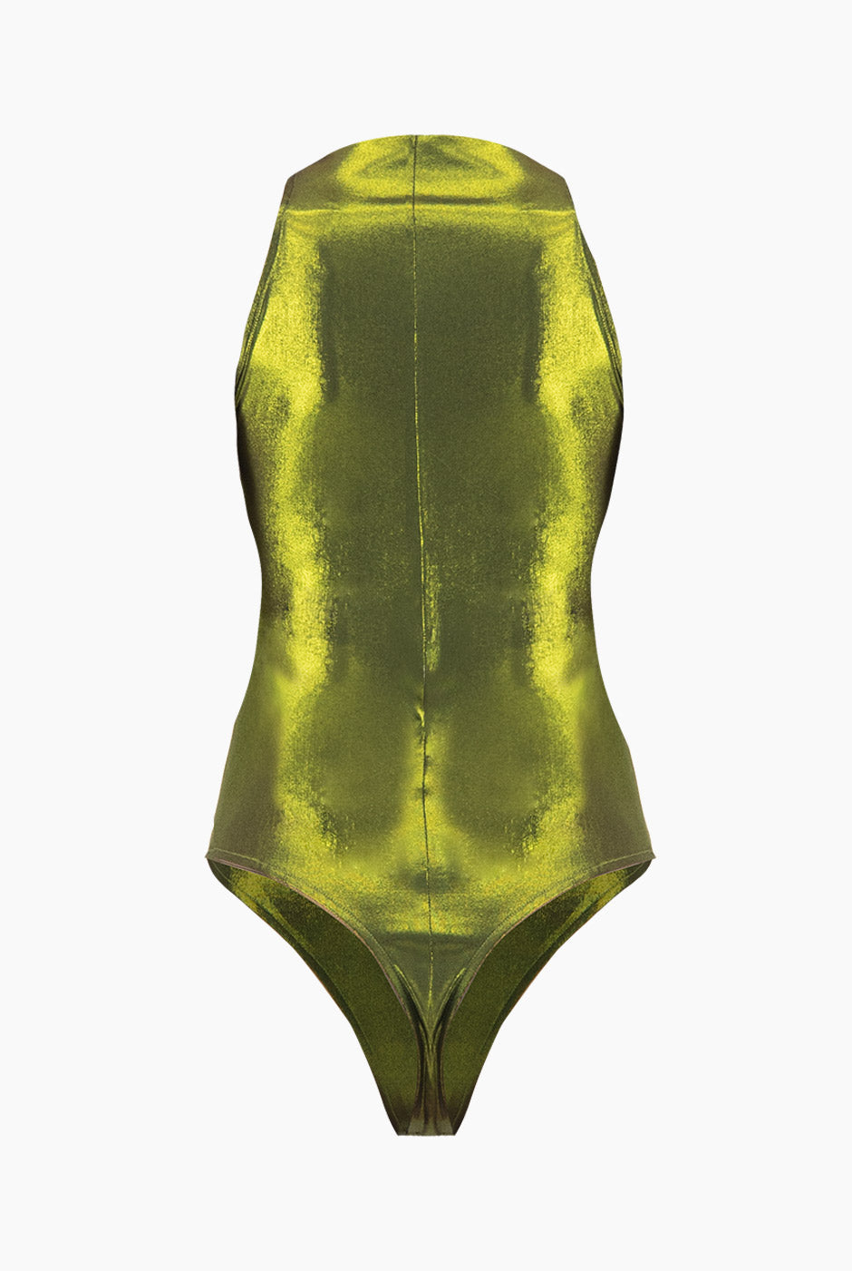 Body verde olivo sin mangas con cuello alto