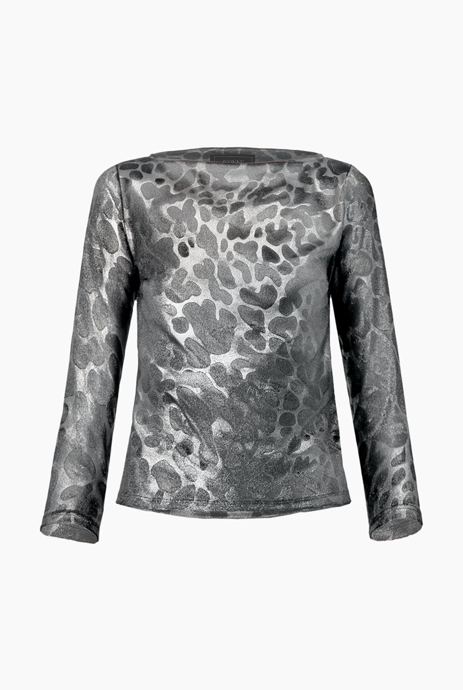 Blusa plata estampada animal print manga larga