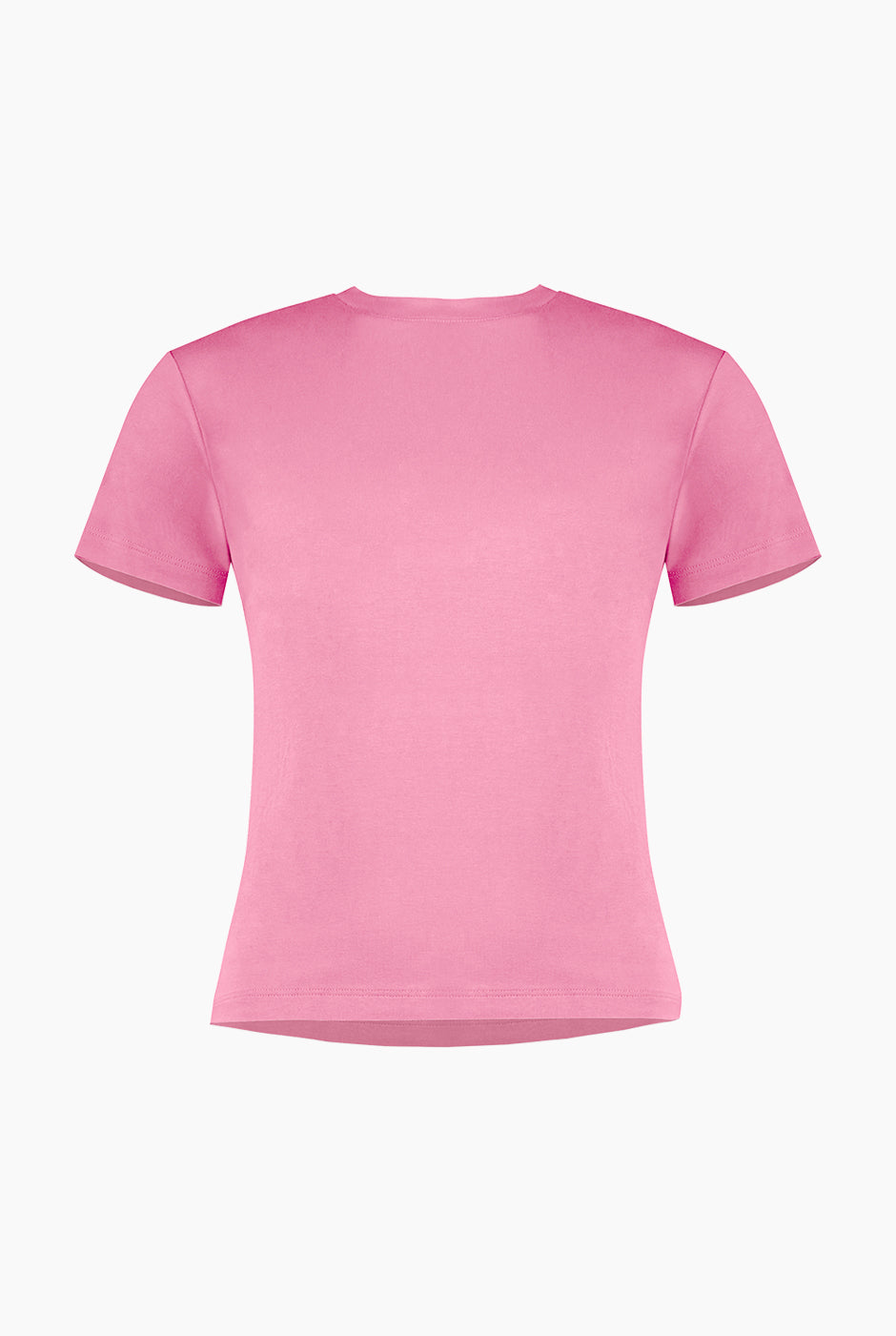 Playera básica lisa rosa de manga corta