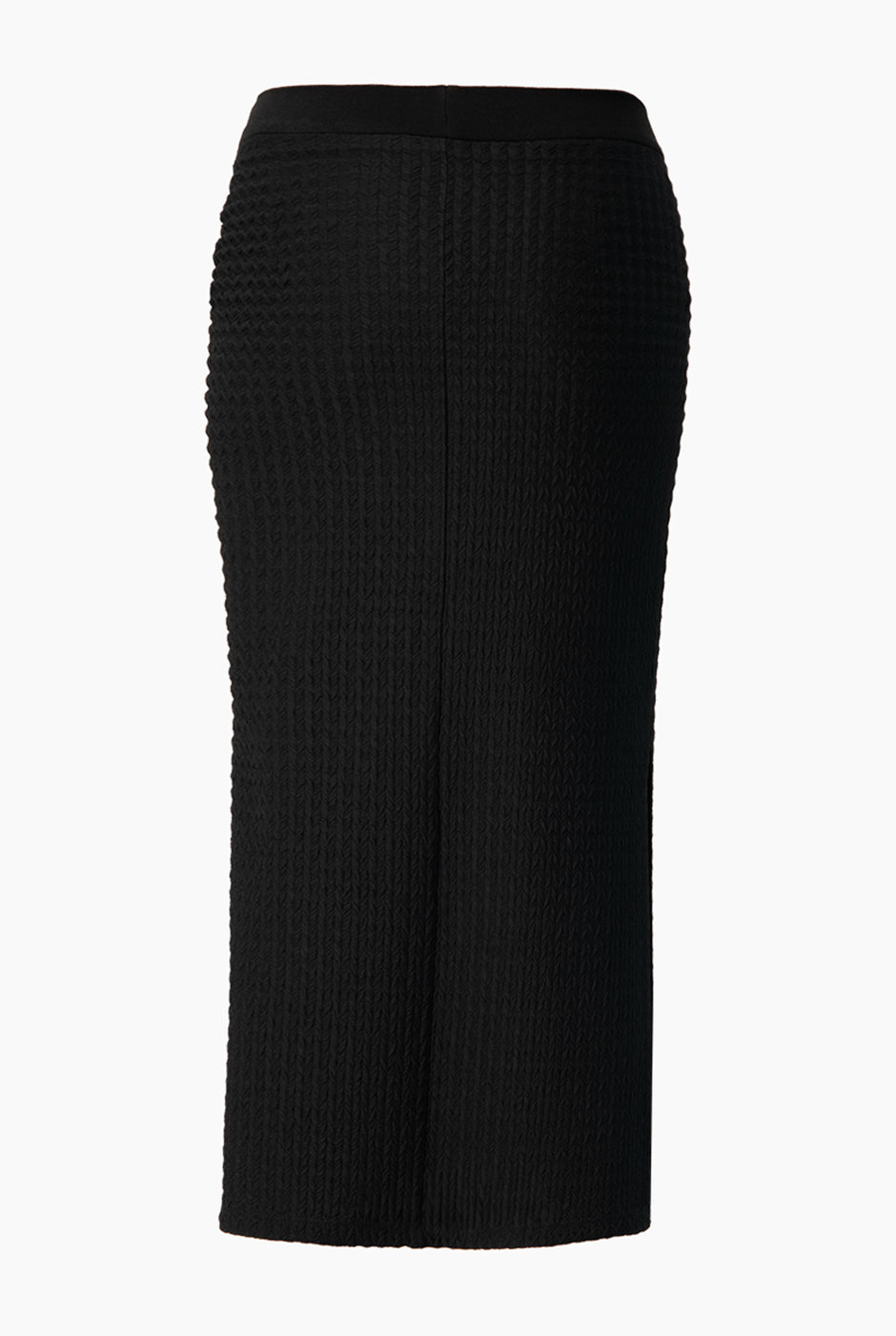 Falda negra midi con aberturas laterales