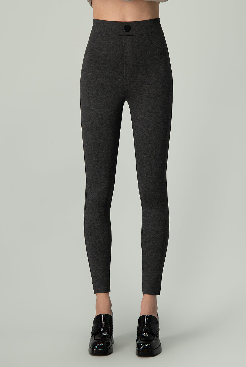 Pantalón Hi-rise Stretch Gris