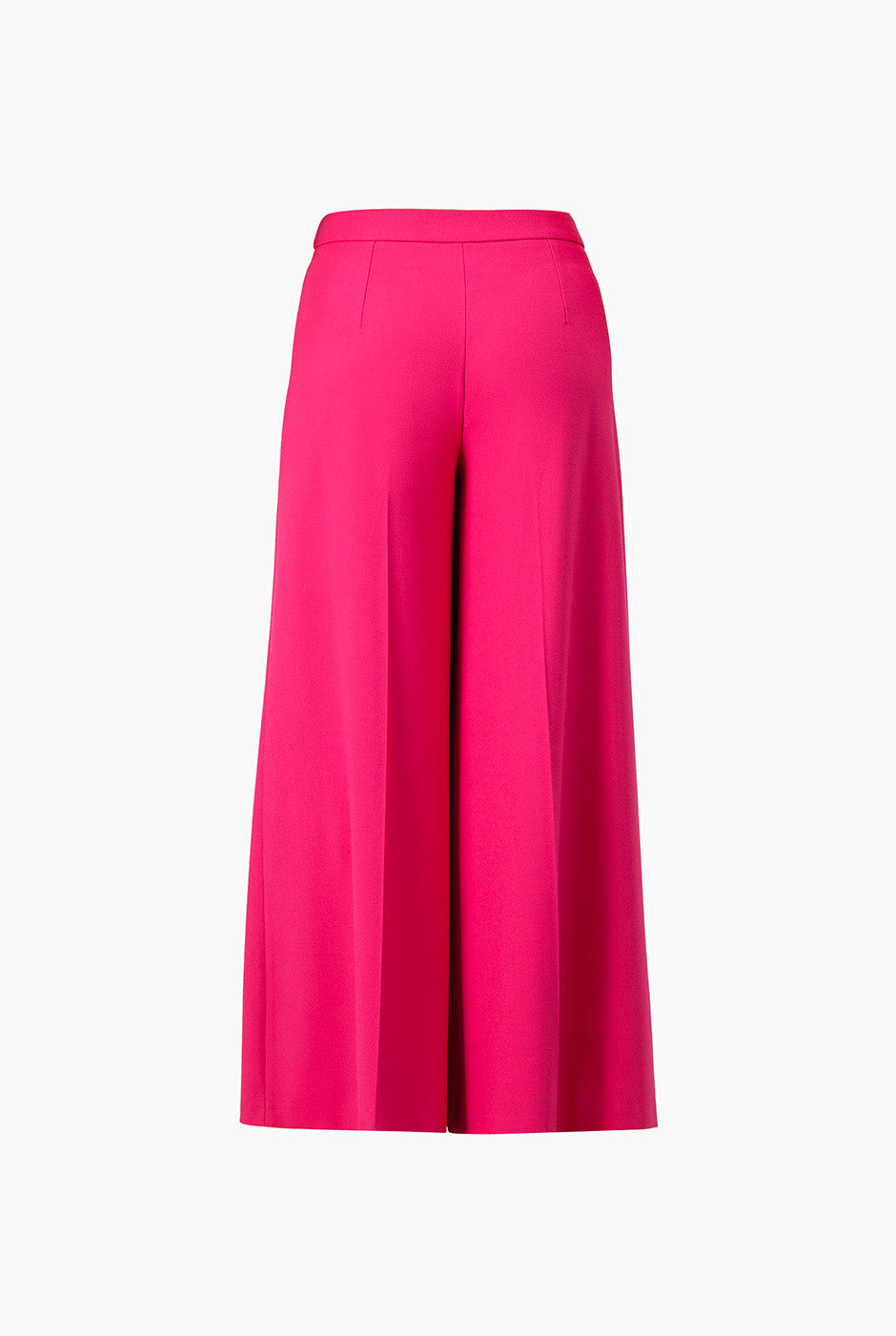 Pantalón recto rosa liso de pierna amplia