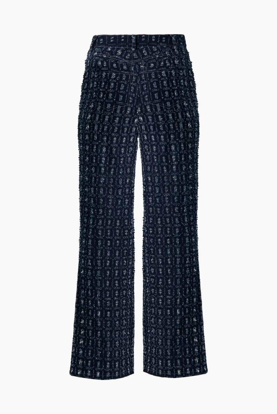 Pantalón denim recto azul marino con bolsillos