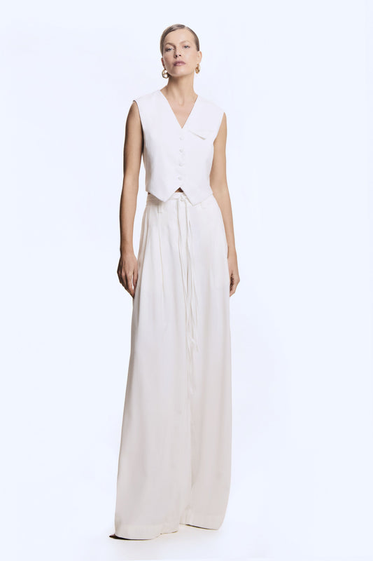 CALCA RETA PREGAS FRONTAIS CADARCO PARA AMARRACAO OFF WHITE