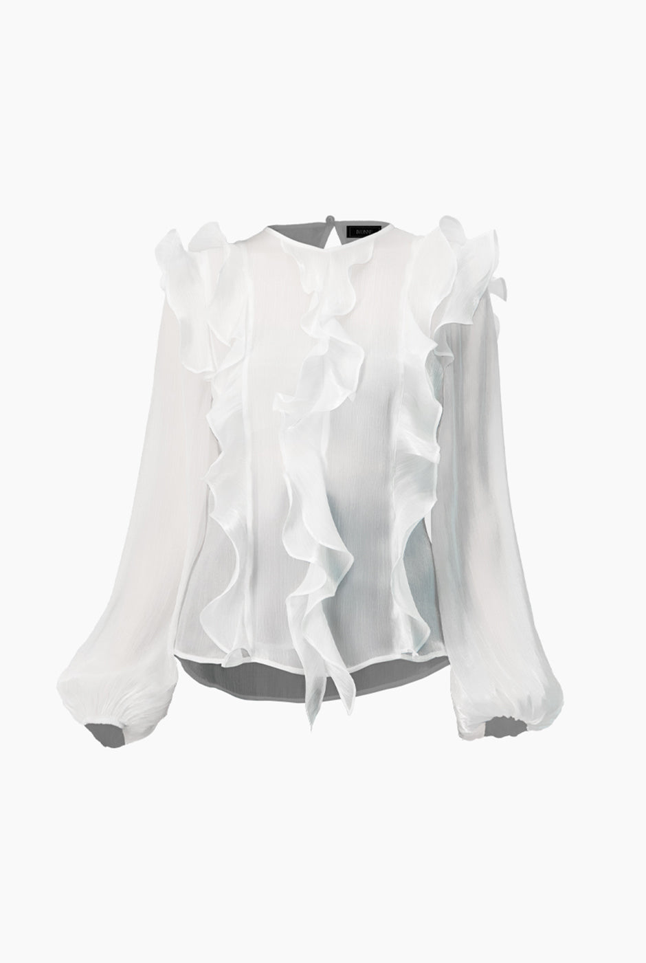 Blusa transparente de manga larga